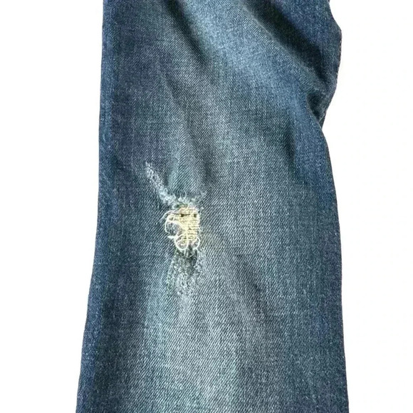 Rock & Republic Kasandra Bootcut Jeans Sz 8M Dark Wash Blue Distressed Studded - Picture 12 of 16